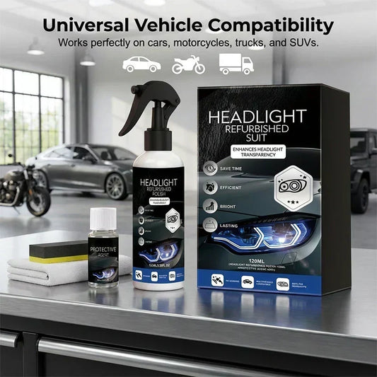 🚗 BUY 3 GET 3 FREE! 💡 Professional Car Headlight Restoration Kit – Eliminates Yellowing, Restores Clarity & Easy Application ✨