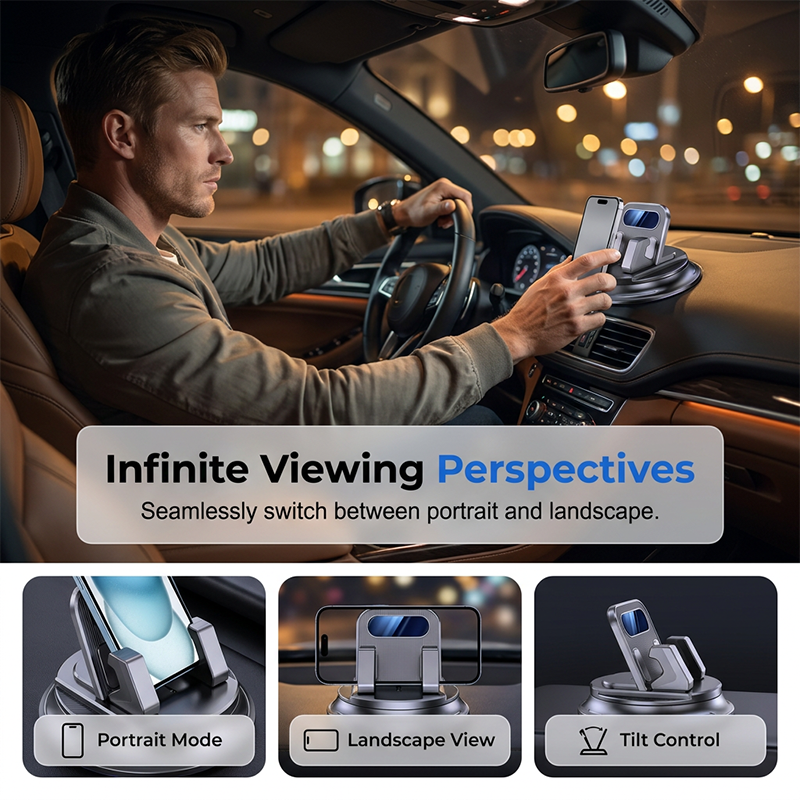 🚗 Buy 1 Get 1 Free!📱 Rotating Dashboard Car Phone Holder – 360° Adjustable & Anti-Slip – Hands-Free Phone Mount 🛡️