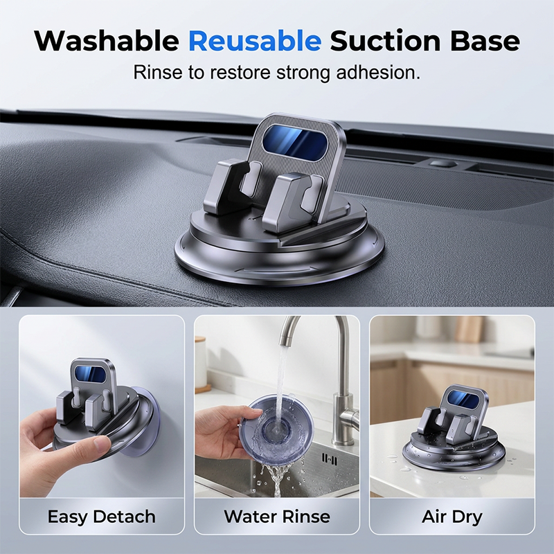 🚗 Buy 1 Get 1 Free!📱 Rotating Dashboard Car Phone Holder – 360° Adjustable & Anti-Slip – Hands-Free Phone Mount 🛡️