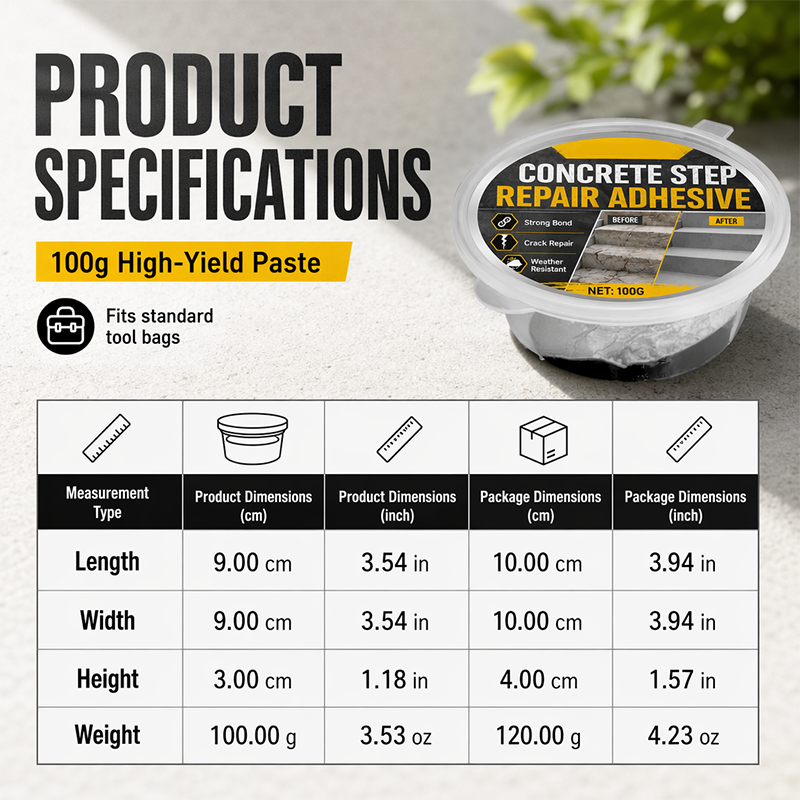 🥳Buy 3 Get 2 Free 🥳💞50K+ SOLD!🔧Concrete Step Repair Adhesive – Permanently bonds cracked stairs & walkways. Weatherproof – resists heat, ice & rain. Walk safely again! 🛡️✨