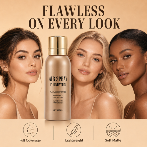 BUY 1 FREE 1💦Waterproof Flawless Air Spray Foundation｜Long‑Lasting Airbrush Makeup, Sweat‑Proof Buildable Coverage ✨