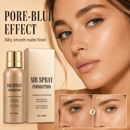BUY 1 FREE 1💦Waterproof Flawless Air Spray Foundation｜Long‑Lasting Airbrush Makeup, Sweat‑Proof Buildable Coverage ✨