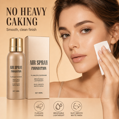 BUY 1 FREE 1💦Waterproof Flawless Air Spray Foundation｜Long‑Lasting Airbrush Makeup, Sweat‑Proof Buildable Coverage ✨