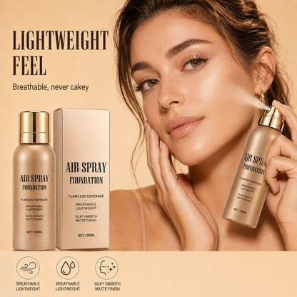 BUY 1 FREE 1💦Waterproof Flawless Air Spray Foundation｜Long‑Lasting Airbrush Makeup, Sweat‑Proof Buildable Coverage ✨