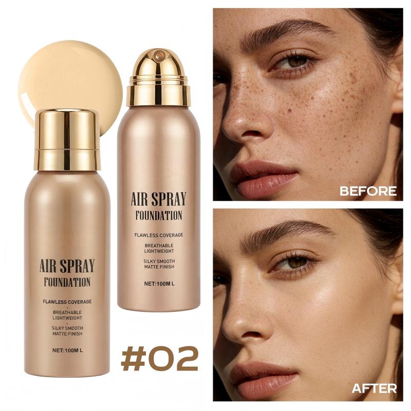 BUY 1 FREE 1💦Waterproof Flawless Air Spray Foundation｜Long‑Lasting Airbrush Makeup, Sweat‑Proof Buildable Coverage ✨