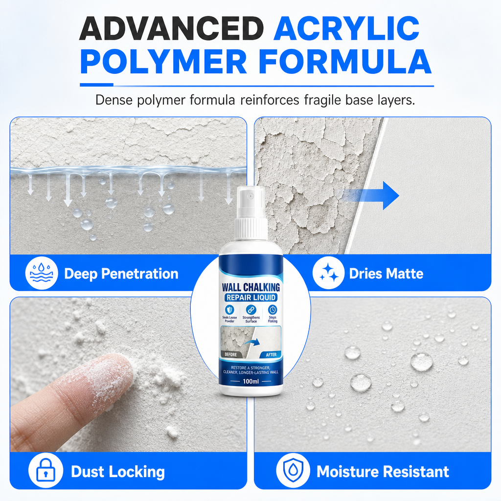 🥳 BUY 1 FREE 1 🥳💞 Over 10,000 sold! Wall Repair Solution—prevents chalking, provides deep adhesion, and is waterproof. Makes your walls stronger—hurry and grab yours now! ✅