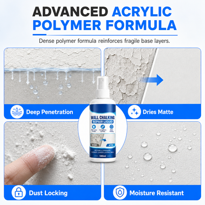 🥳 BUY 1 FREE 1 🥳💞 Over 10,000 sold! Wall Repair Solution—prevents chalking, provides deep adhesion, and is waterproof. Makes your walls stronger—hurry and grab yours now! ✅