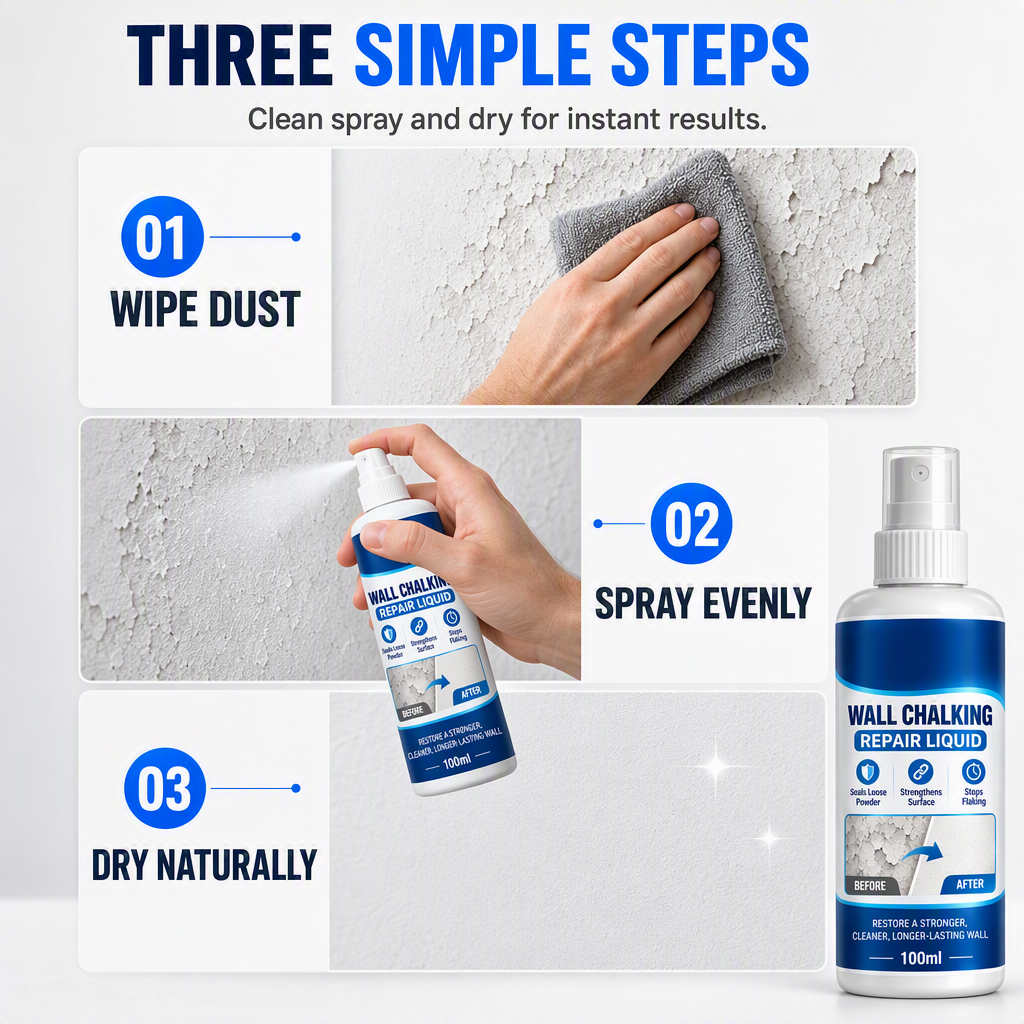 🥳 BUY 1 FREE 1 🥳💞 Over 10,000 sold! Wall Repair Solution—prevents chalking, provides deep adhesion, and is waterproof. Makes your walls stronger—hurry and grab yours now! ✅