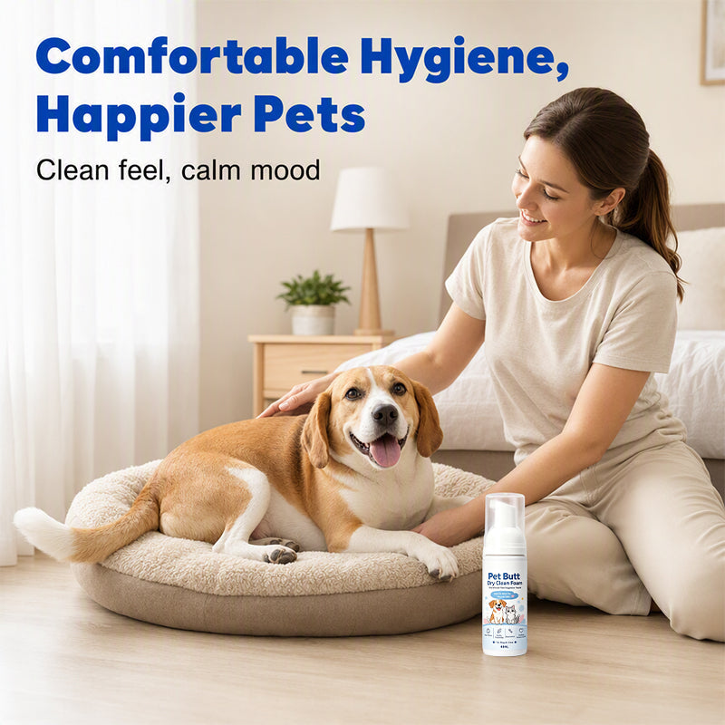 🔥Limited Time Buy 1 Get 1 Free🔥No-Rinse Pet Butt Dry Clean Foam for Dogs & Cats