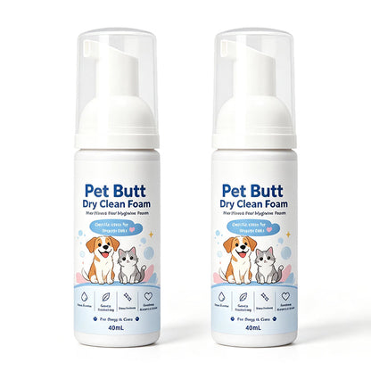🔥Limited Time Buy 1 Get 1 Free🔥No-Rinse Pet Butt Dry Clean Foam for Dogs & Cats
