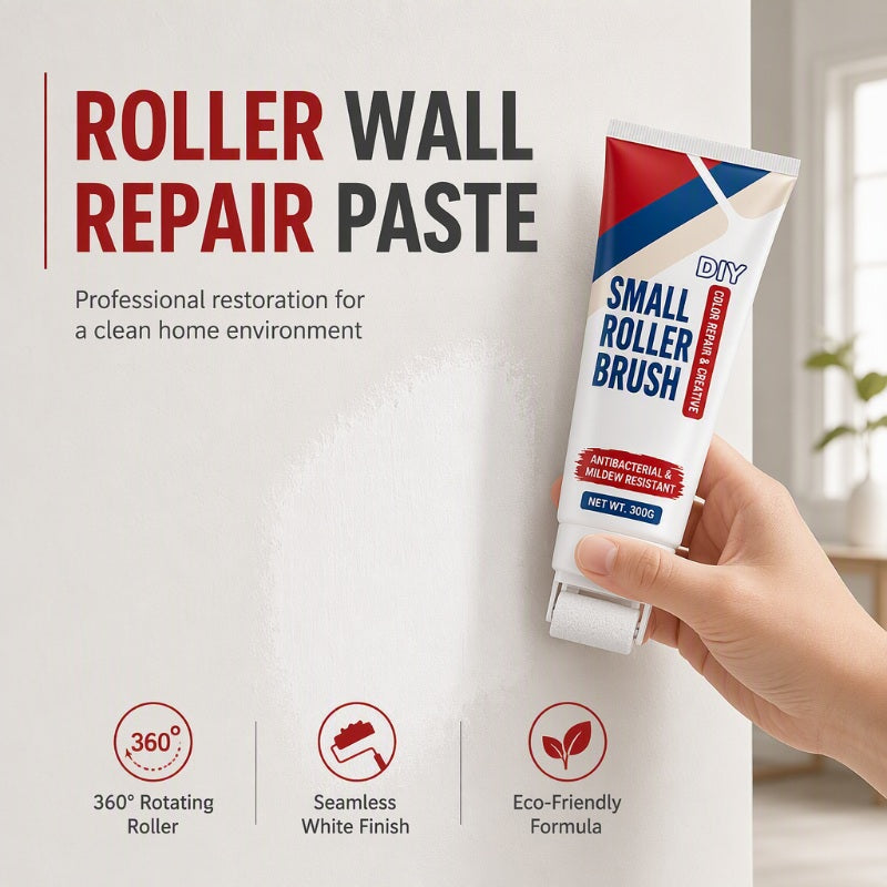 🔥LAST DAY BUY 1 GET 3 – Waterproof Wall Repair Paste with Integrated Small Roller Brush