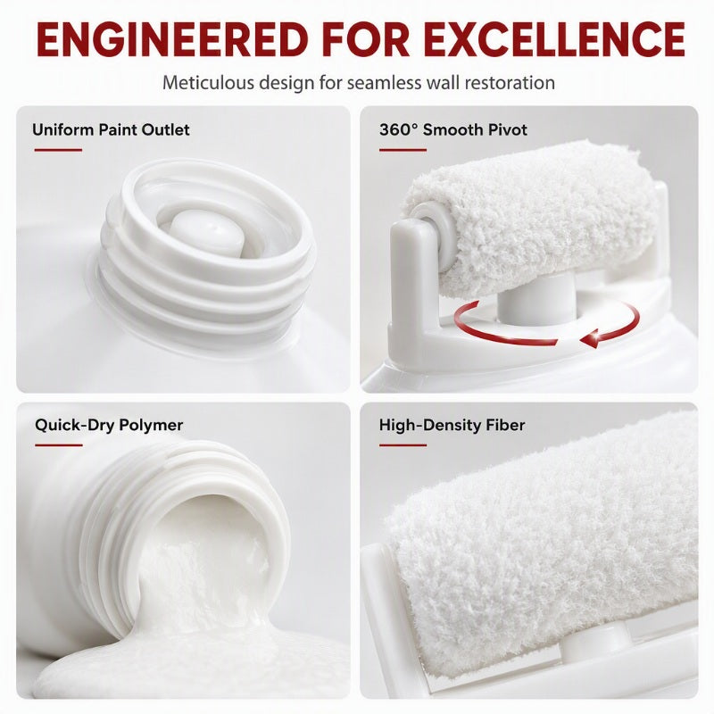 🔥LAST DAY BUY 1 GET 3 – Waterproof Wall Repair Paste with Integrated Small Roller Brush