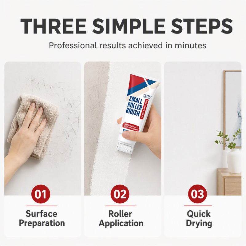 🔥LAST DAY BUY 1 GET 3 – Waterproof Wall Repair Paste with Integrated Small Roller Brush