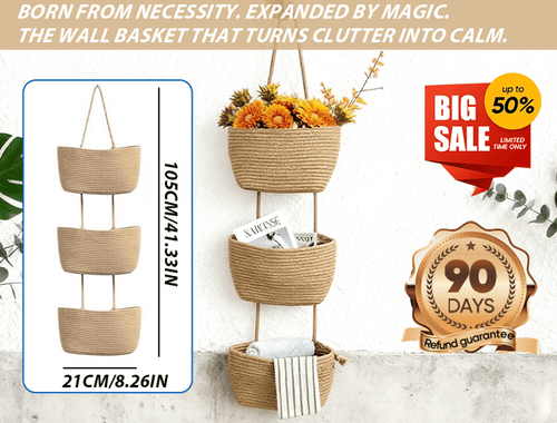 Decorative 3-Tier Hanging Organizer Bag